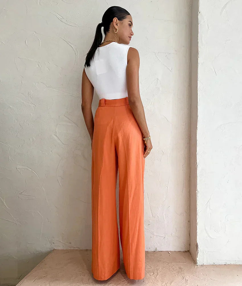 Grace | wijde hoge taille broek