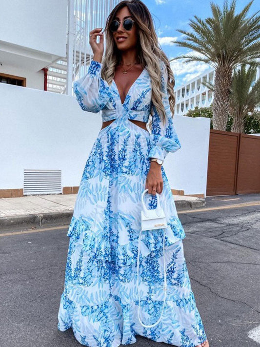 Maxi cut out jurk