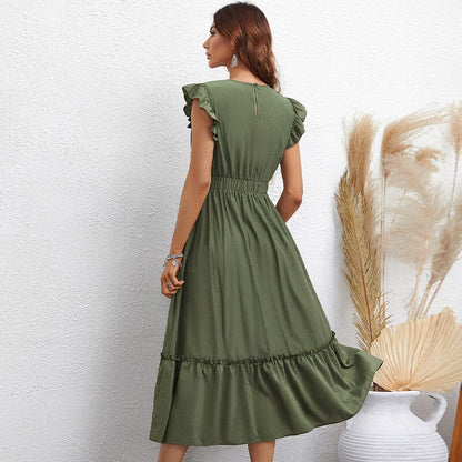 Groene maxi jurk