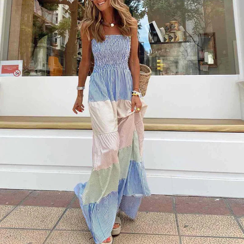 Jill - Elegante en Comfortabele Zomerse Boheemse Maxi Jurk voor Vrouwen