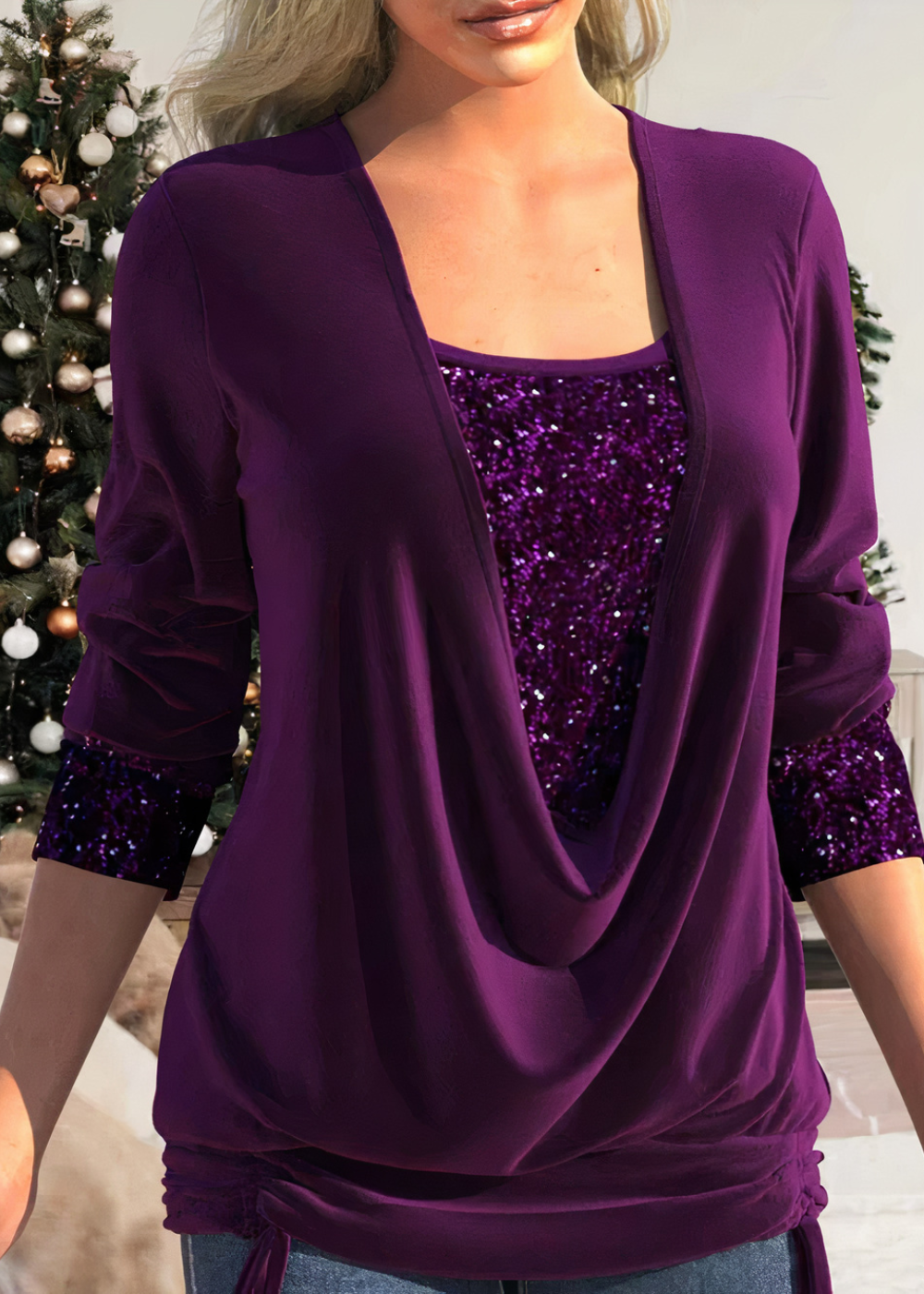 Sarina - Stijlvolle glitterblouse