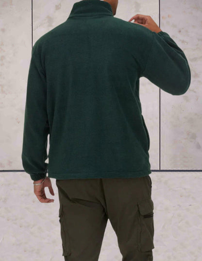 Sam - Halfzip sweater mooi passende zipper voor heren met Monaco print