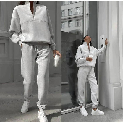 Rei - 2-Delige Casual Solid Sweater Set voor Vrouwen