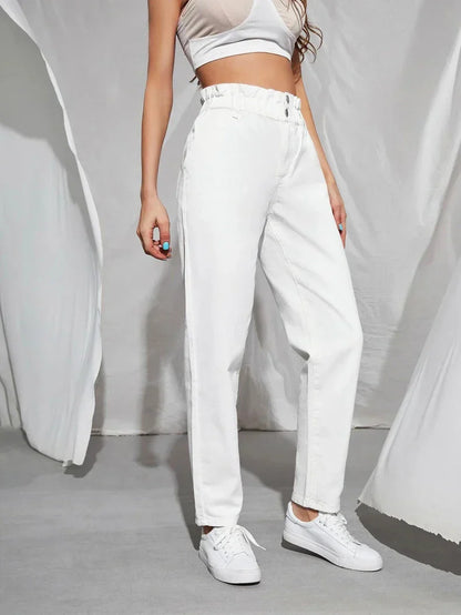 ModeParisienne® Verena - Trendy Rekbare Hoge Taille Jeans voor een Flatterende Silhouette