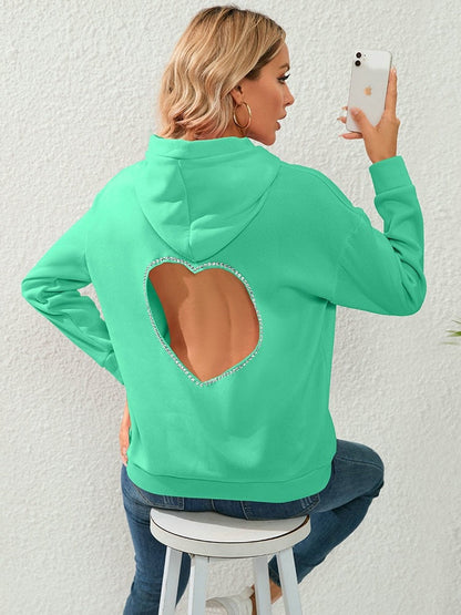 Groene hoodie met hartje