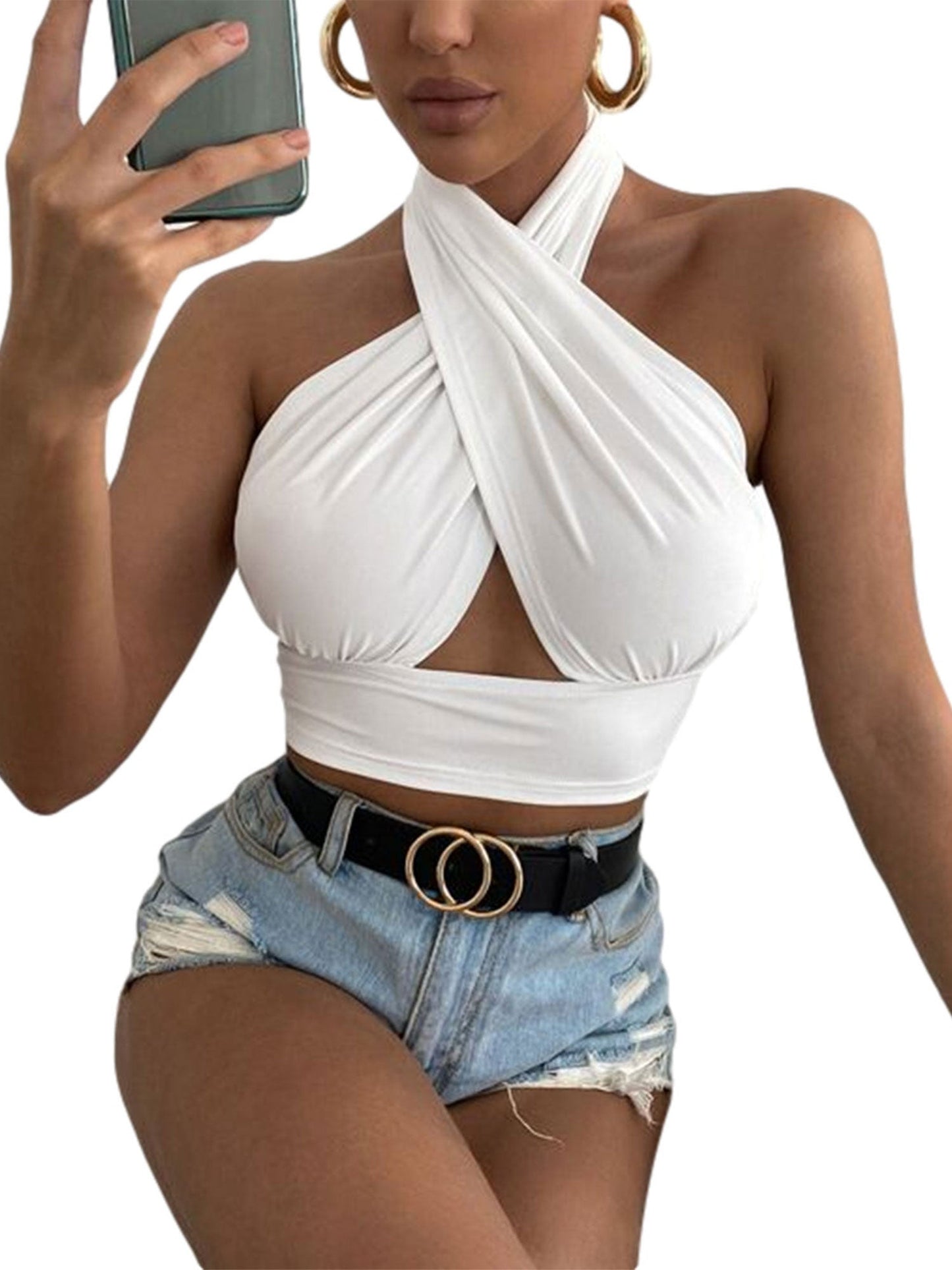 Gekruiste crop top