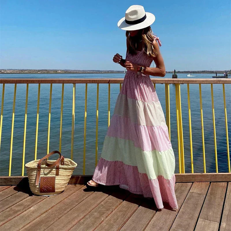 Jill - Elegante en Comfortabele Zomerse Boheemse Maxi Jurk voor Vrouwen