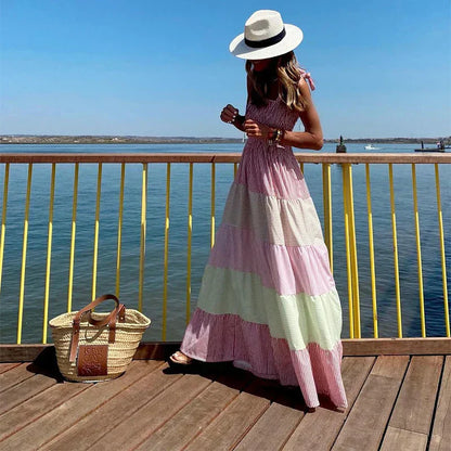 Jill - Elegante en Comfortabele Zomerse Boheemse Maxi Jurk voor Vrouwen