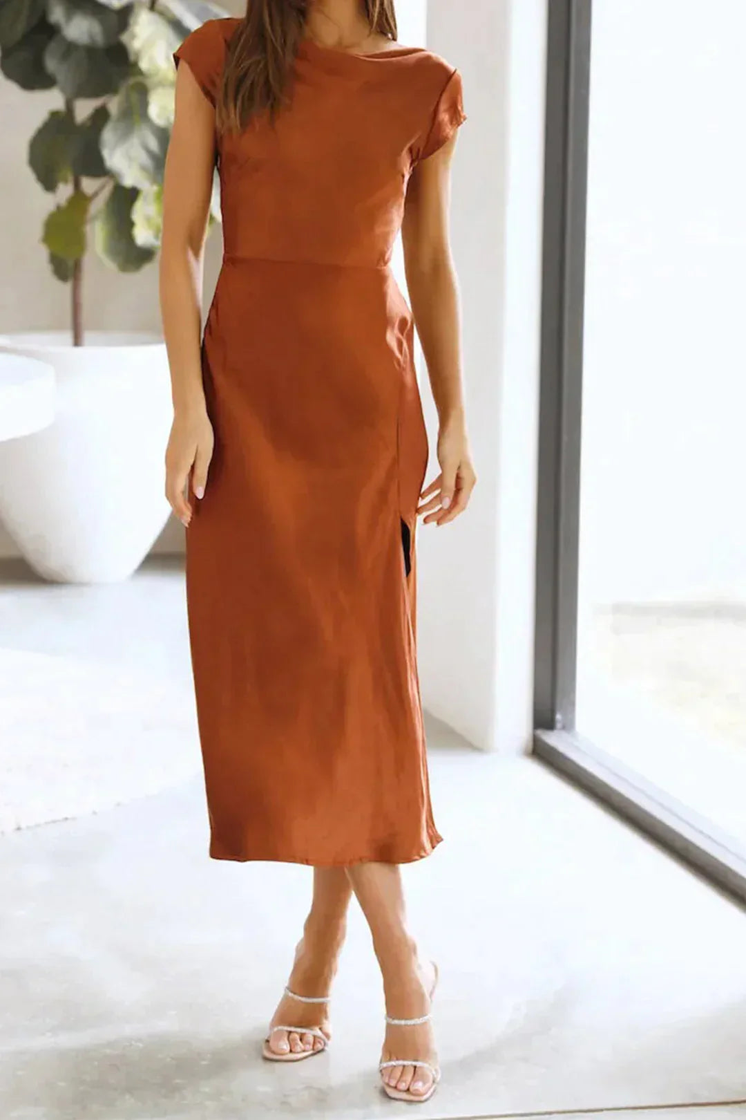 Michelle - Elegante en Comfortabele Zijden Zomerjurk voor Vrouwen