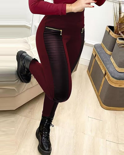 Comfortabele leren broek voor dames