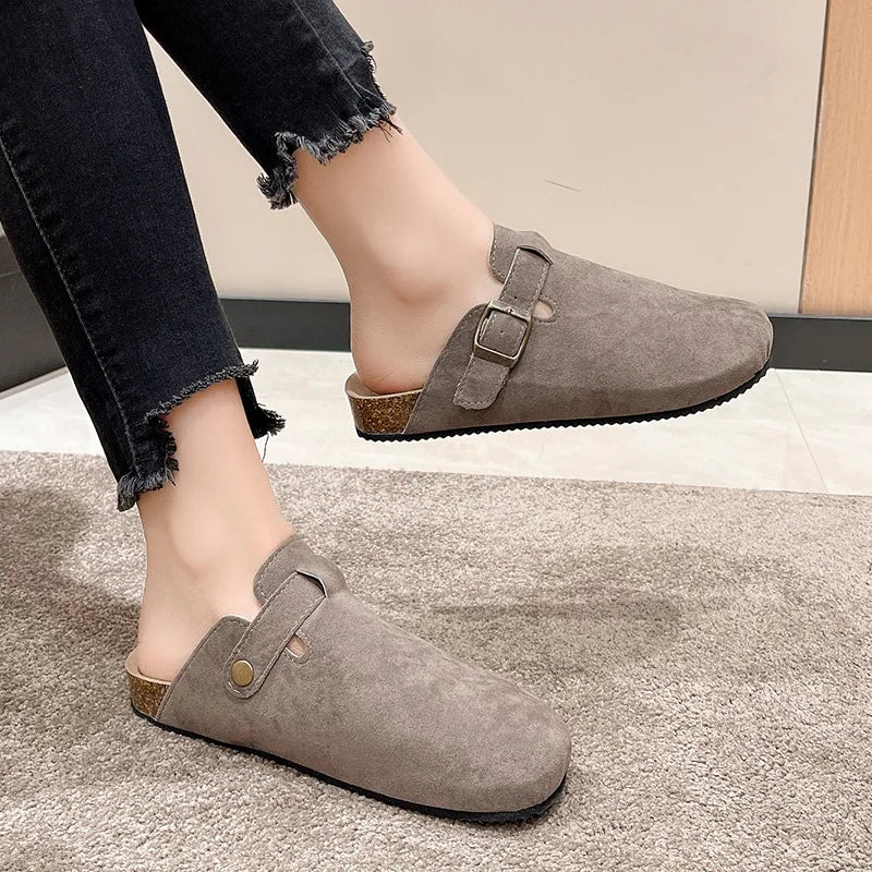 ModeParisienne® Matilda - Dichte Teen Slippers Suède