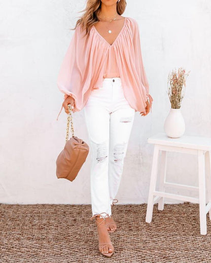 Blouse met vleermuismouwen