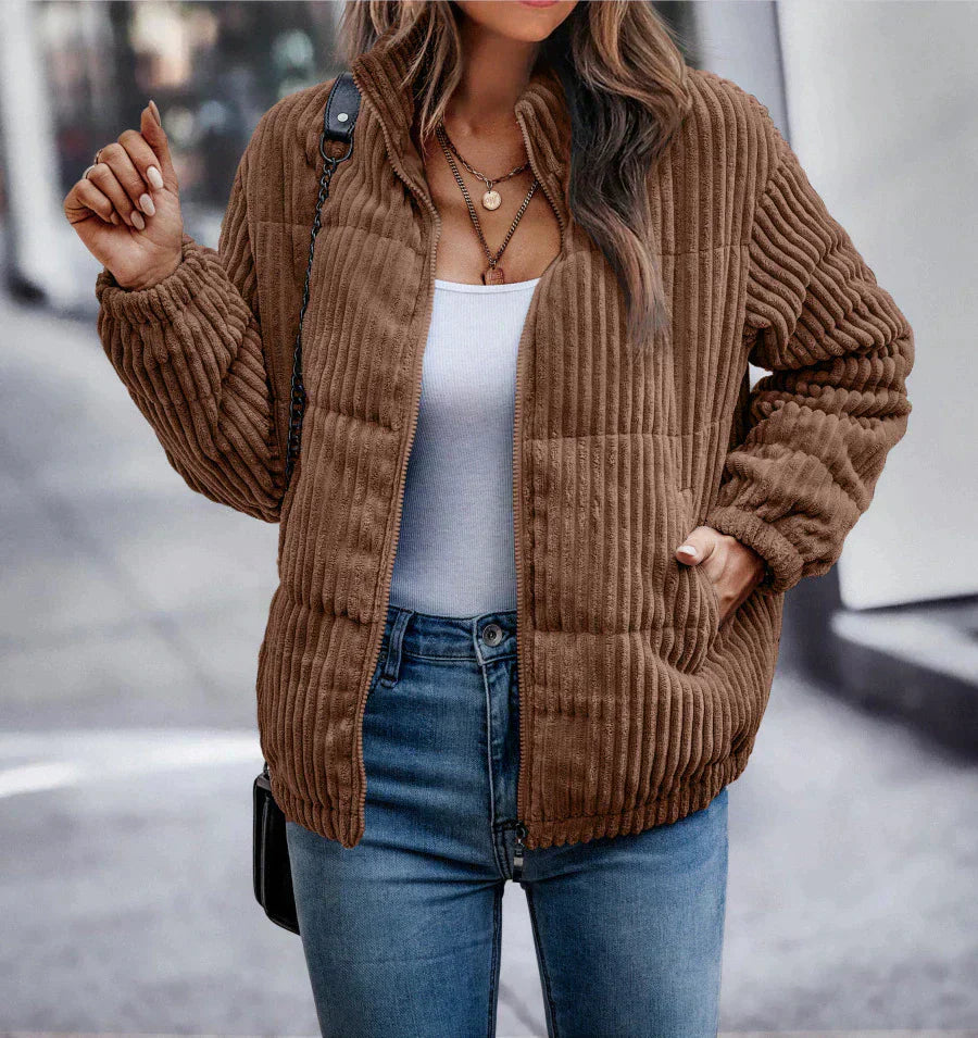 Rica - Stijlvolle Winter Corduroy Jas voor Vrouwen