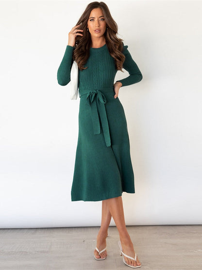 Knitted jurk met lange mouwen