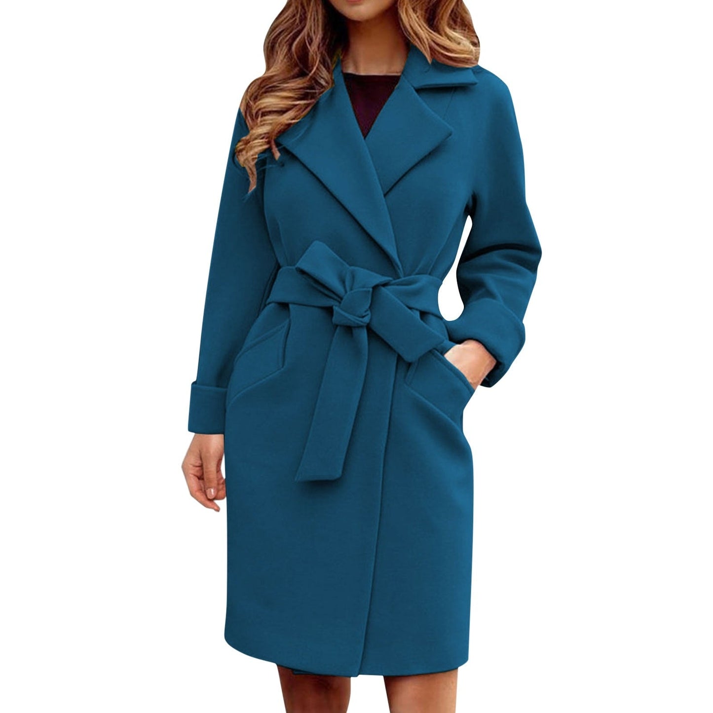 Anie - Langer dames trenchcoat wintermantel