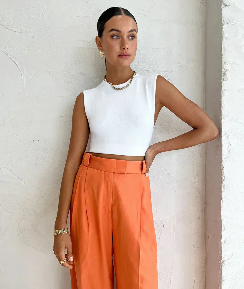 Grace | wijde hoge taille broek