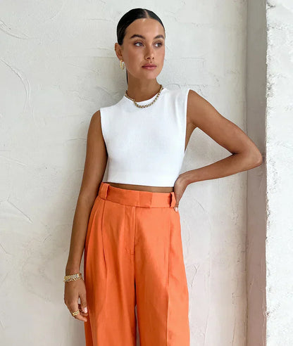 Grace | wijde hoge taille broek