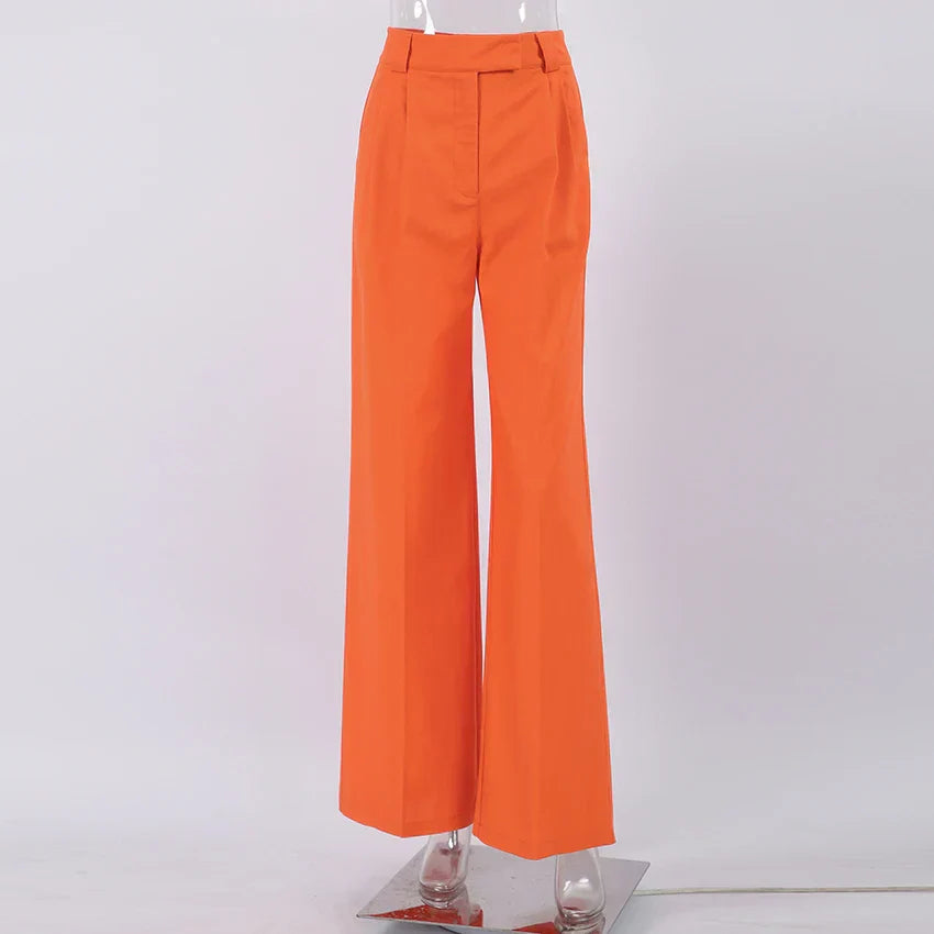 Grace | wijde hoge taille broek