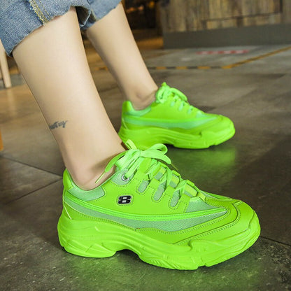 Neon chunky sneakers