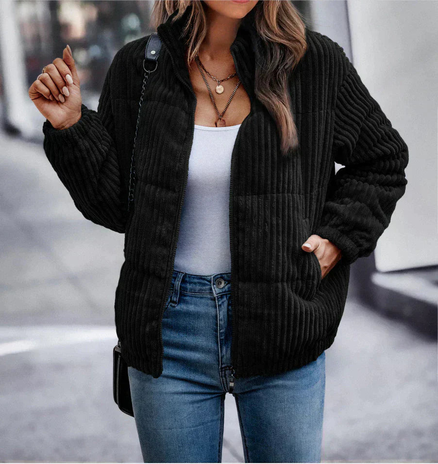 Rica - Stijlvolle Winter Corduroy Jas voor Vrouwen