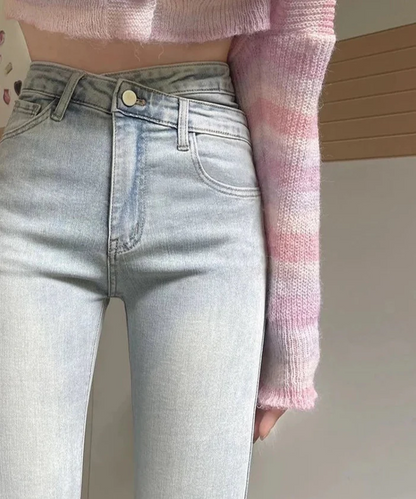 Strakke flare broek met hoge taille - Miranda