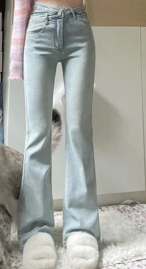 Strakke flare broek met hoge taille - Miranda