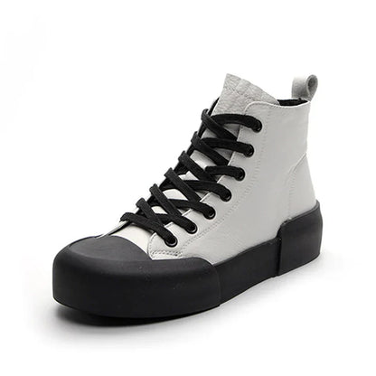 ModeParisienne® Esther - Hoge Sneakers Echt Leer