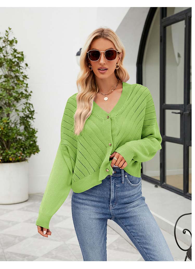 Groene cardigan
