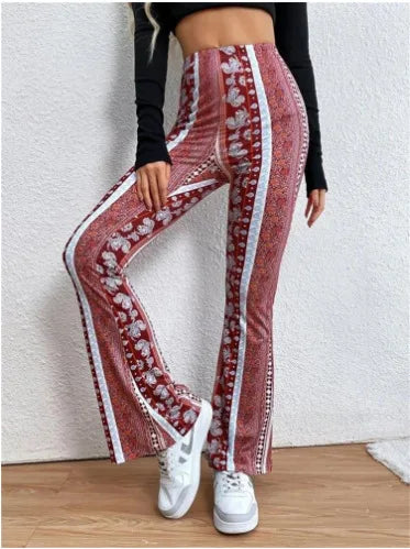 Kleurrijke Vintage uitlopende broek - Blake