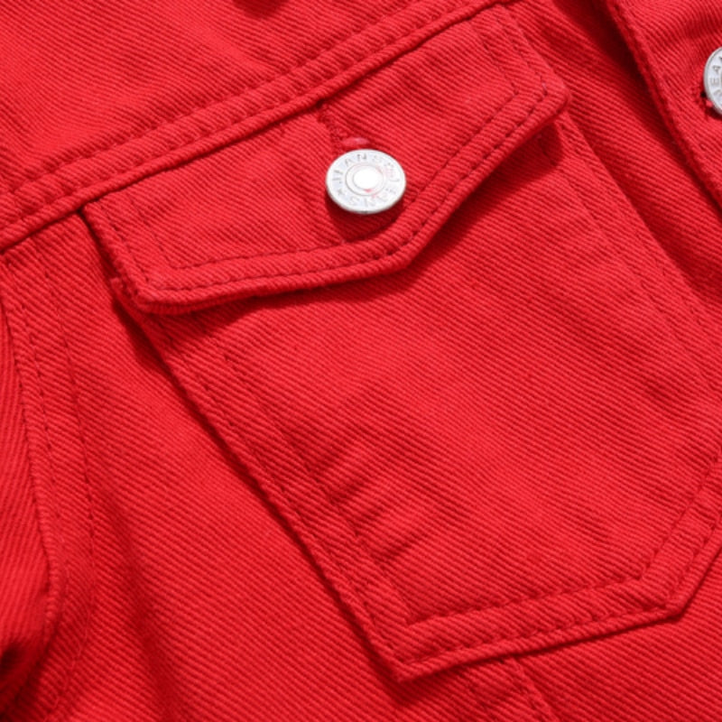 Rood denim jack
