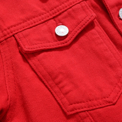 Rood denim jack