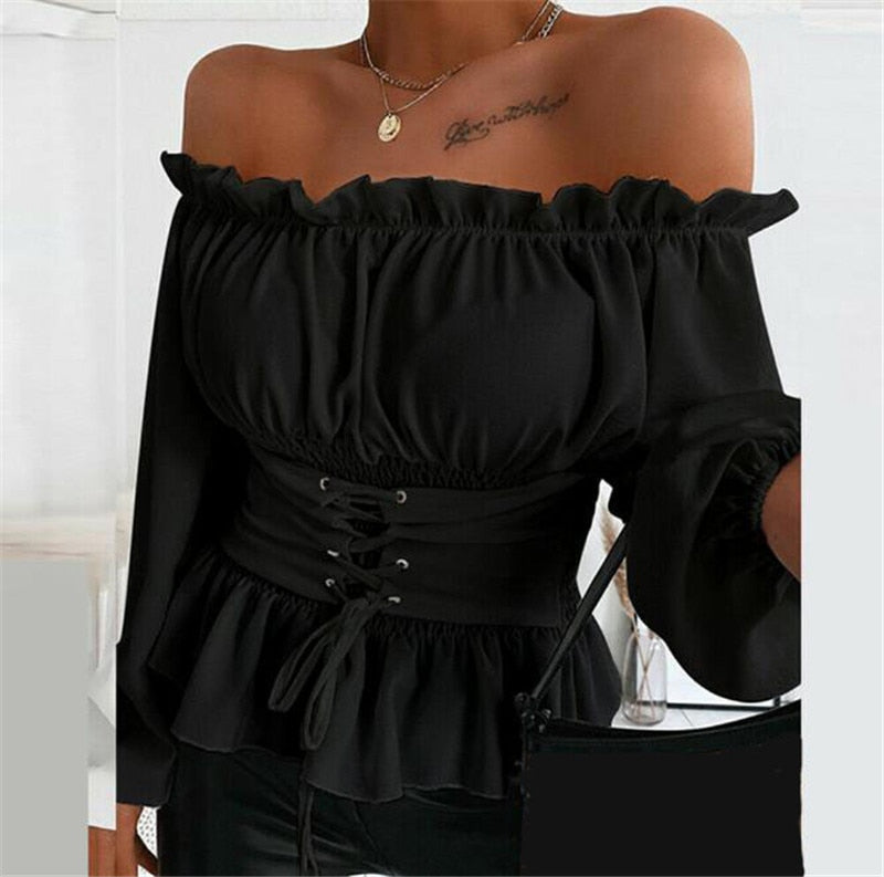Off-shoulder blouse