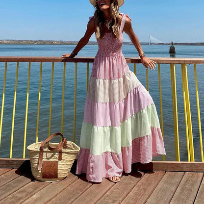 Jill - Elegante en Comfortabele Zomerse Boheemse Maxi Jurk voor Vrouwen