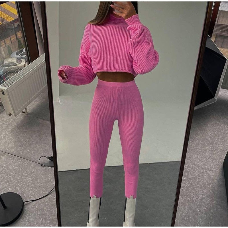 Roze comfy two piece set