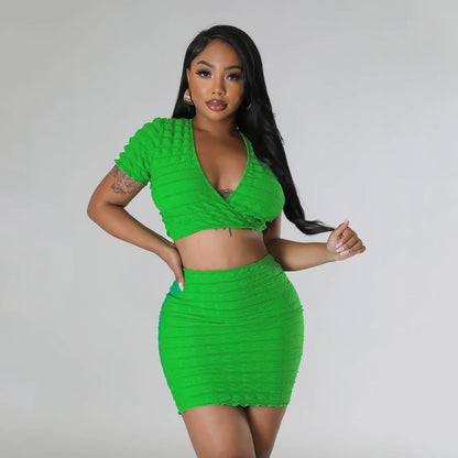 Groene co-ord set met patroon