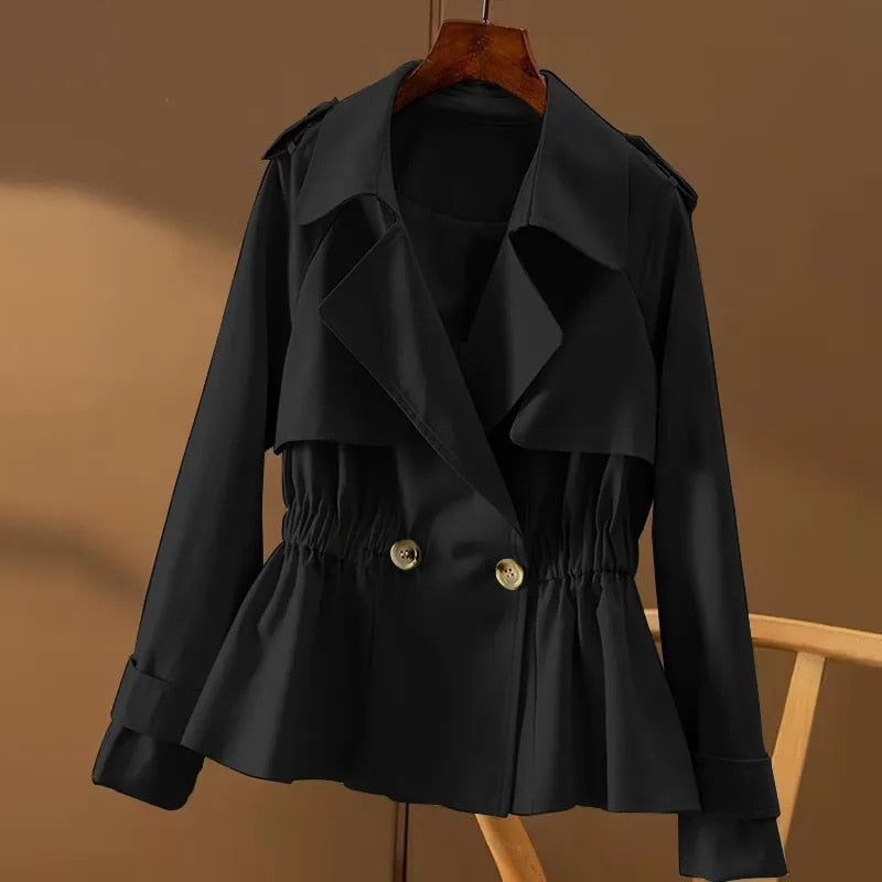 Zwarte trenchcoat