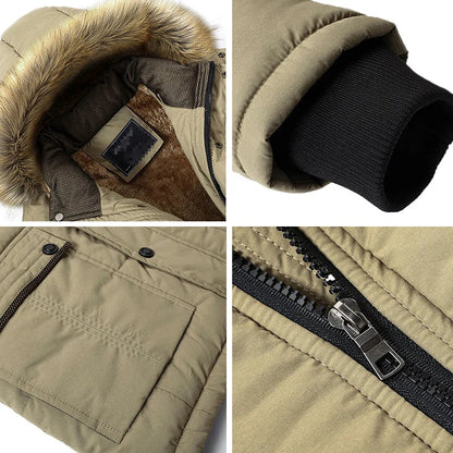 AlpineVoyage Parka | Lange Waterdichte Winterjas Heren met Bontkraag en Fleece Voering