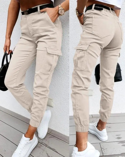 ModeParisienne® Solidad | Cargo Pants met Stretch en Hoge Taille voor Moeiteloze Stijl