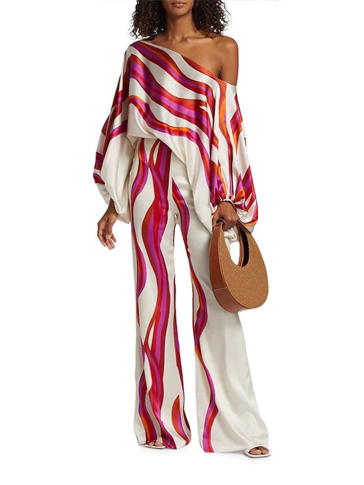 Off-shoulder two piece set