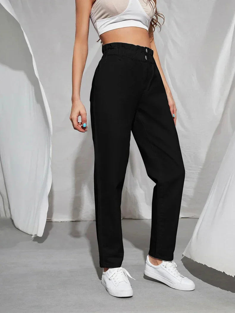 ModeParisienne® Verena - Trendy Rekbare Hoge Taille Jeans voor een Flatterende Silhouette