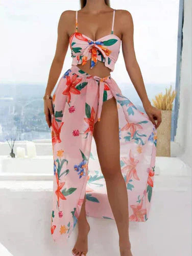 Mila - Modieuze en Comfortabele Zomer Bloemenprint 3-Delige Set voor Vrouwen