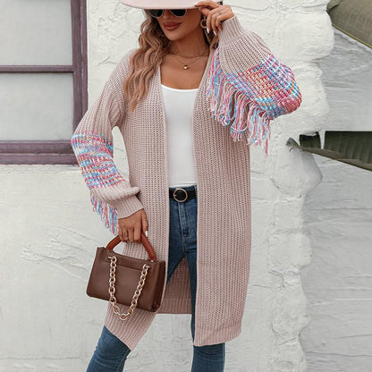 Roze vest met franjes