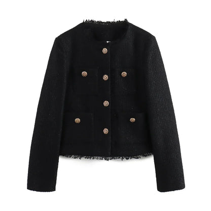 Chai Tweed Blazer | Chique wollen tussenjas voor dames