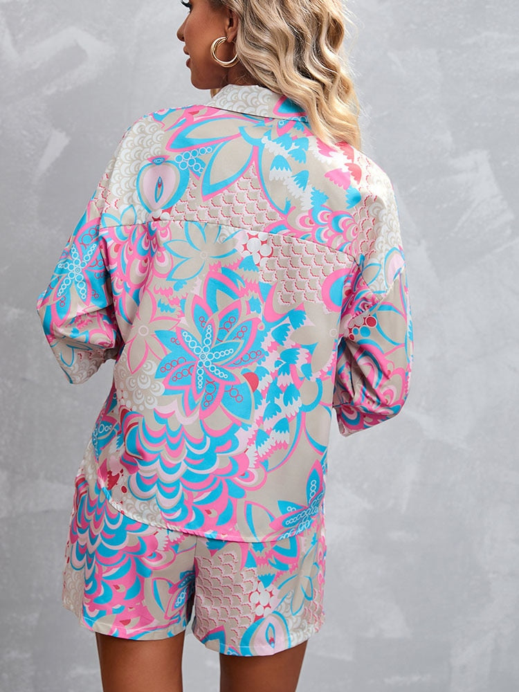Two piece setje met print