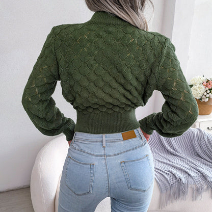 Groene cropped trui
