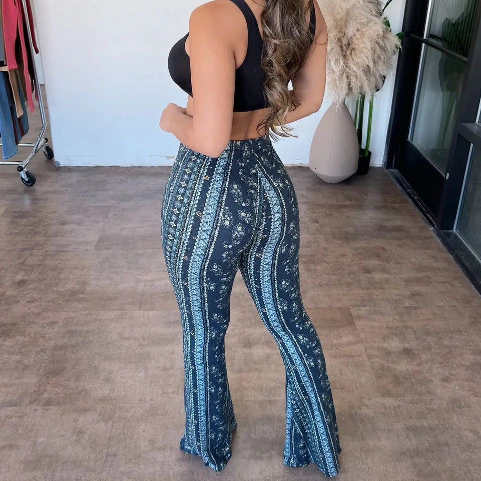 Kleurrijke Vintage uitlopende broek - Blake