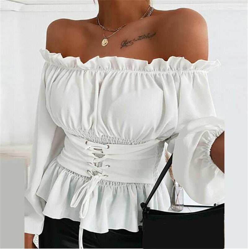 Off-shoulder blouse