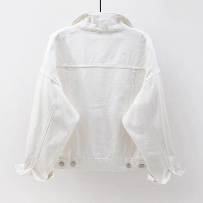 Wit spijkerjack