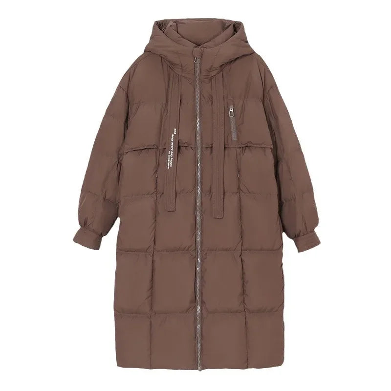Bernita - Lang winter dons parka jack voor dames met capuchon