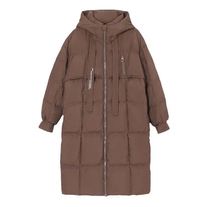 Bernita - Lang winter dons parka jack voor dames met capuchon
